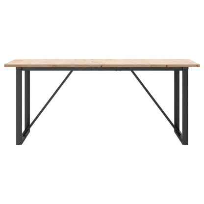 Eettafel O-frame 180x90x75,5 cm massief grenenhout en gietijzer