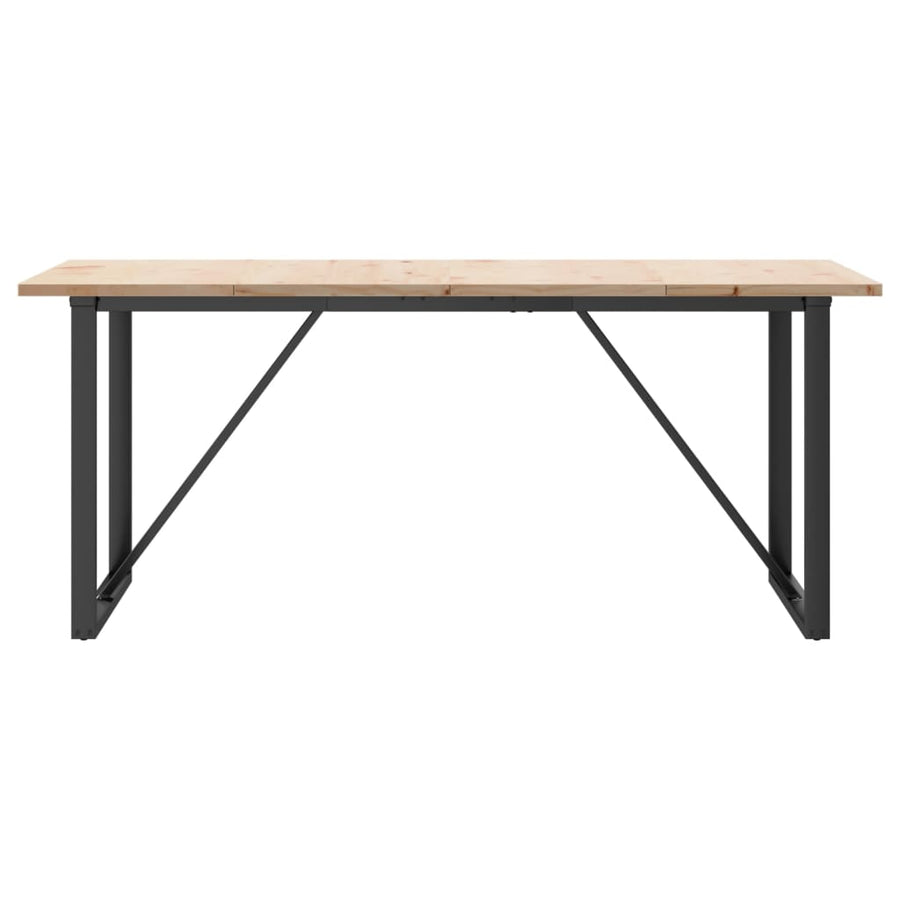 Eettafel O-frame 180x90x75,5 cm massief grenenhout en gietijzer