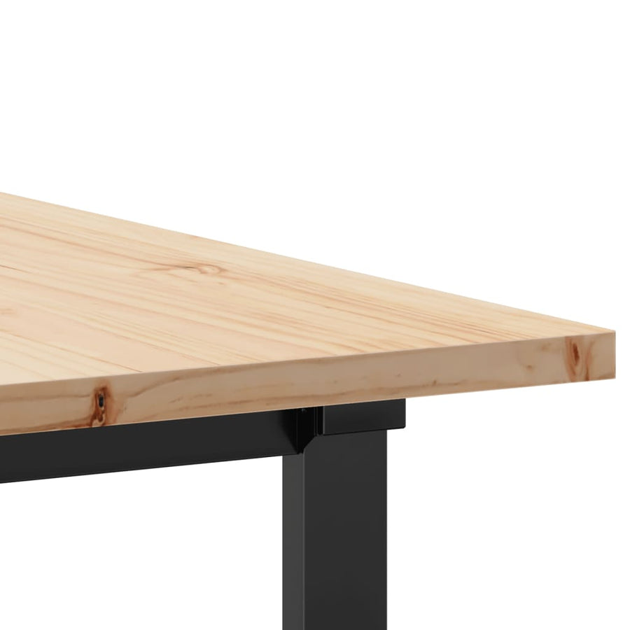 Eettafel O-frame 180x90x75,5 cm massief grenenhout en gietijzer