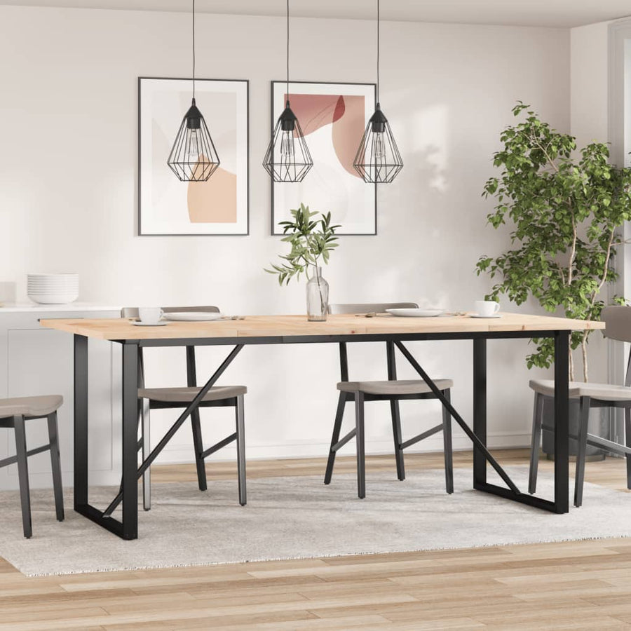 Eettafel 200X100X75,5 Cm Grenenhout En Staal 1