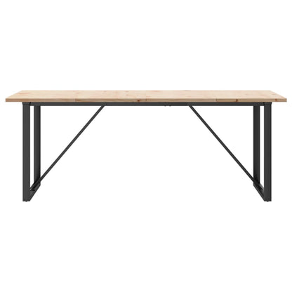Eettafel 200X100X75,5 Cm Grenenhout En Staal 1