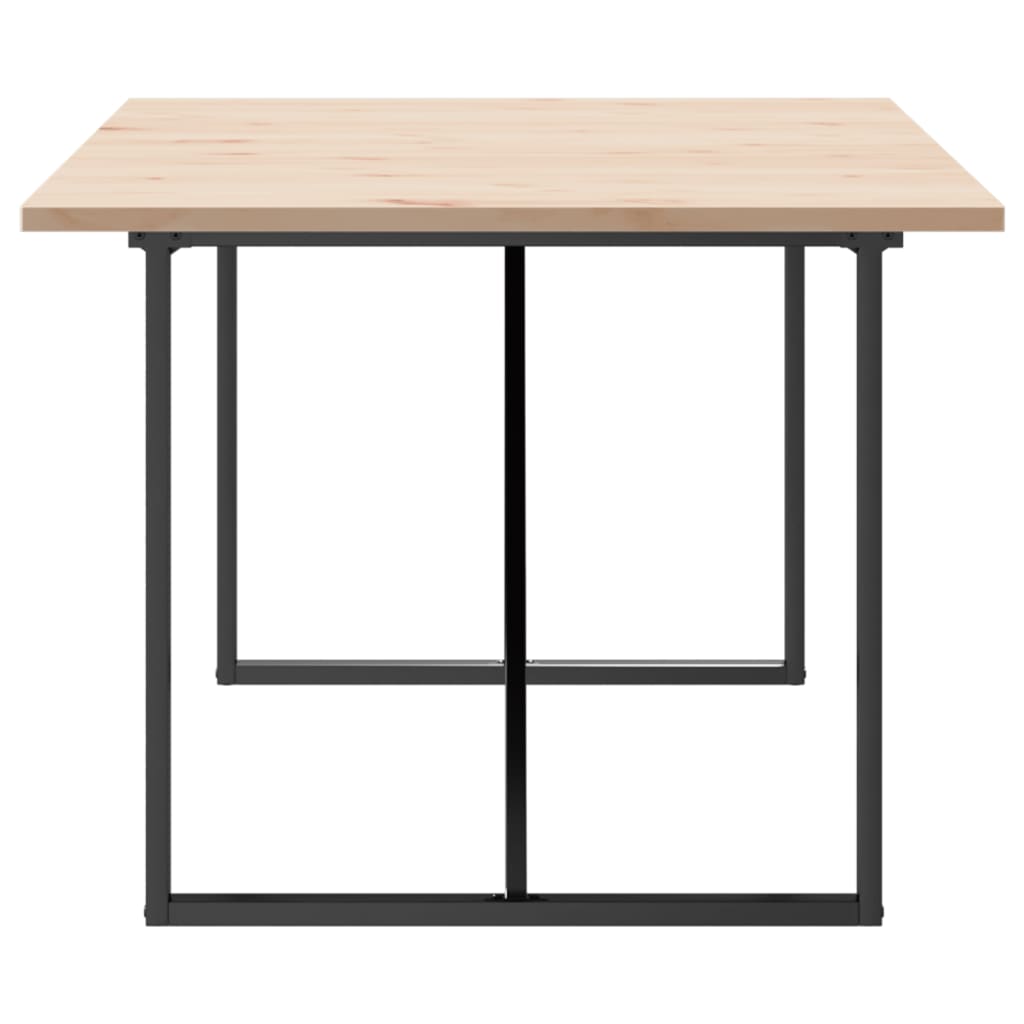 Eettafel 200X100X75,5 Cm Grenenhout En Staal 1