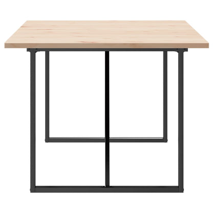 Eettafel 200X100X75,5 Cm Grenenhout En Staal 1