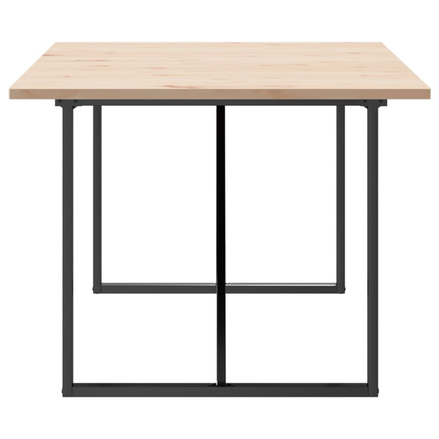 Eettafel 200X100X75,5 Cm Grenenhout En Staal 1