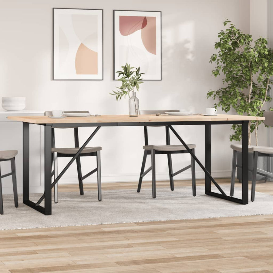 Eettafel 200X100X75,5 Cm Grenenhout En Staal 1