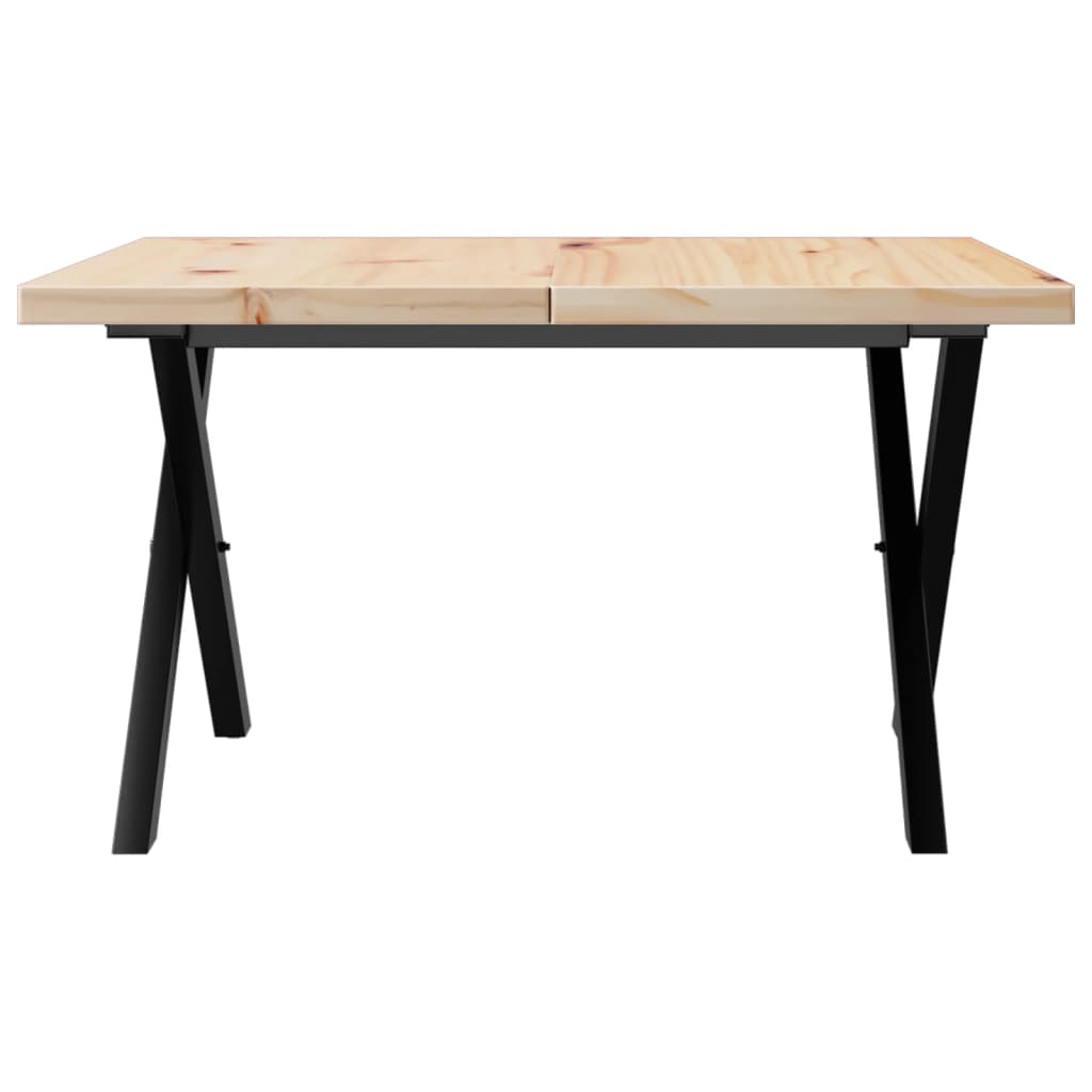 Salontafel X-frame 60x60x40,5 cm grenenhout en staal