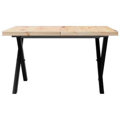 Salontafel X-frame 60x60x40,5 cm grenenhout en staal