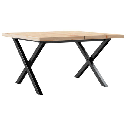 Salontafel X-frame 60x60x40,5 cm grenenhout en staal