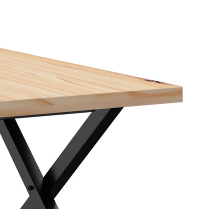 Salontafel X-frame 60x60x40,5 cm grenenhout en staal