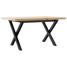 Salontafel X-frame 80x50x40,5 cm grenenhout en gietijzer