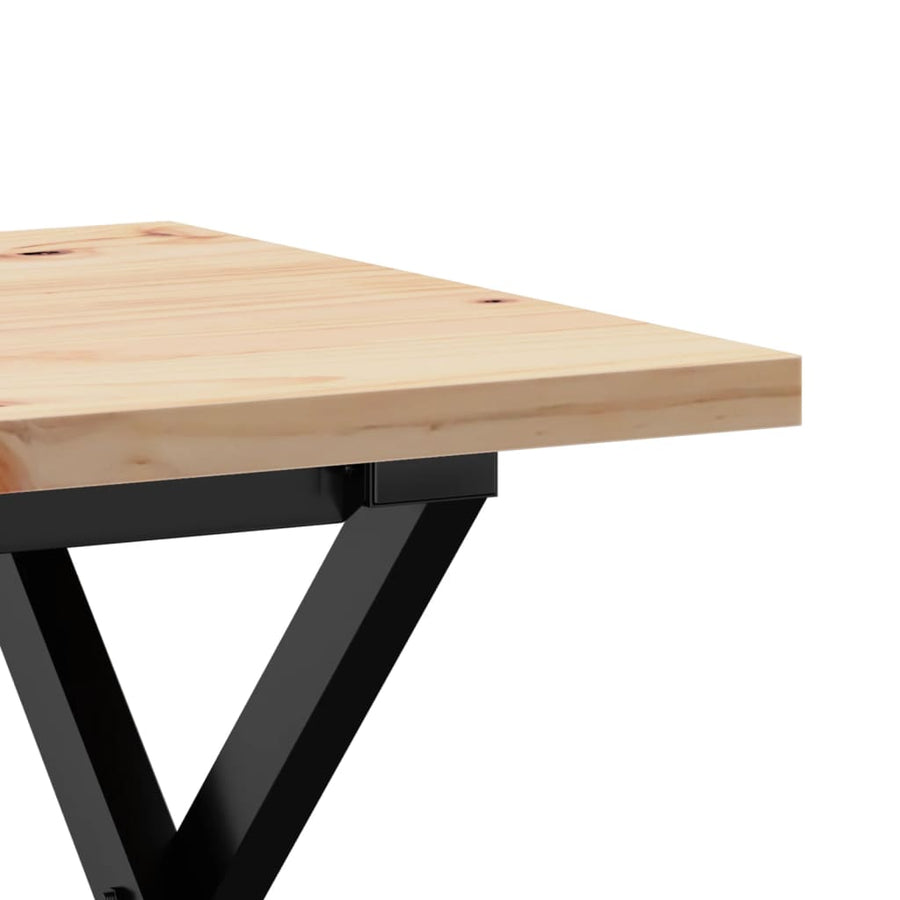 Salontafel X-frame 80x50x40,5 cm grenenhout en gietijzer