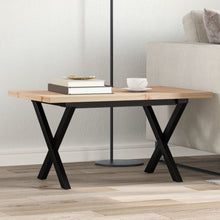 Salontafel X-frame 80x50x40,5 cm grenenhout en gietijzer