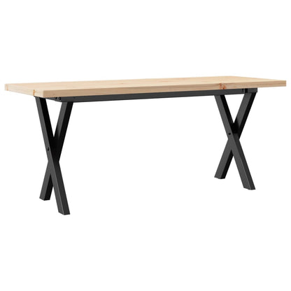 Salontafel X-frame 110x40x45,5 cm grenenhout en gietijzer