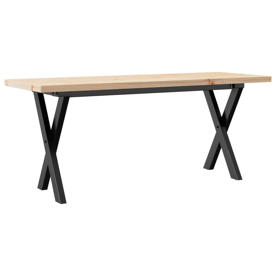 Salontafel X-frame 110x40x45,5 cm grenenhout en gietijzer