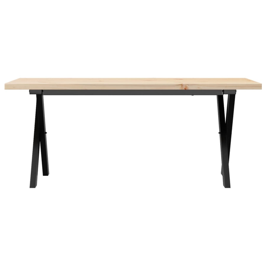 Salontafel X-frame 110x40x45,5 cm grenenhout en gietijzer