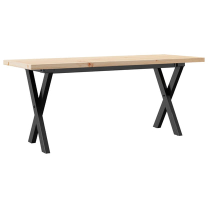 Salontafel X-frame 110x40x45,5 cm grenenhout en gietijzer