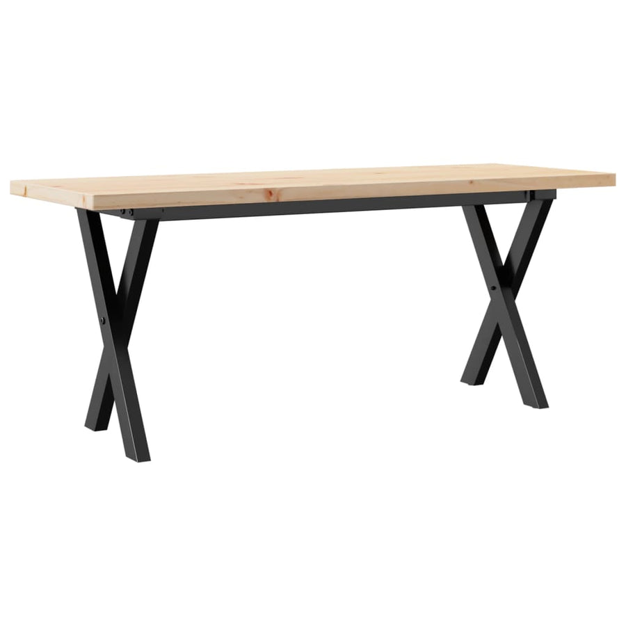Salontafel X-frame 110x40x45,5 cm grenenhout en gietijzer