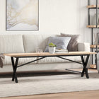 Coffee table X-frame 160x40x45.5 cm pine wood and steel