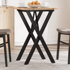 Dining table X-frame 50x50x75.5 cm solid pine and steel