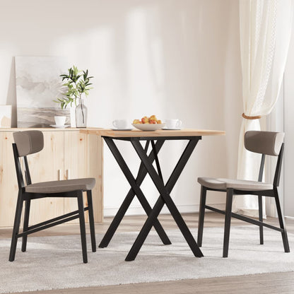 Eettafel 60X60X75,5 Cm Massief Grenenhout En Staal 1