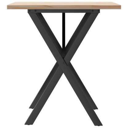 Eettafel 60X60X75,5 Cm Massief Grenenhout En Staal 1