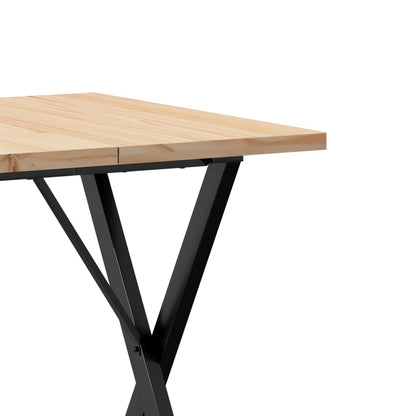 Eettafel 60X60X75,5 Cm Massief Grenenhout En Staal 1
