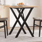 Eettafel 60x60x75,5 cm massief grenenhout staal