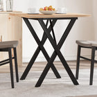 Dining table X-frame 70x70x75.5 cm solid pine wood and steel