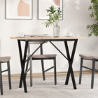 Dining Table 100x50x75.5 cm Solid Pine Wood and Steel 1