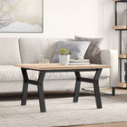 Coffee table Y-frame 80x80x45.5 cm pine wood and steel