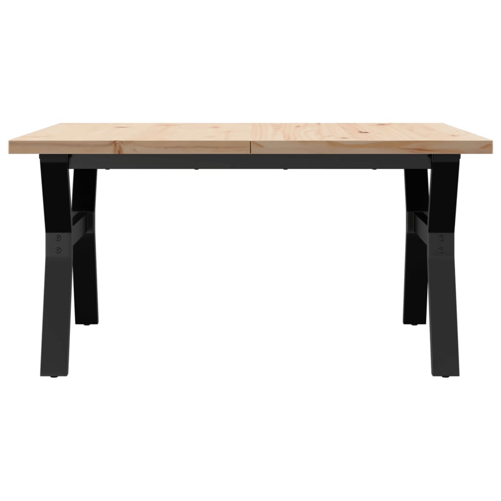 Salontafel Y-frame 90x90x45,5 cm grenenhout en gietijzer