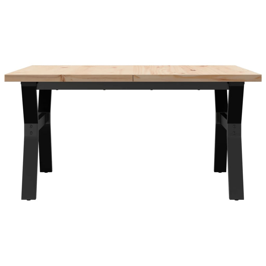 Salontafel Y-frame 90x90x45,5 cm grenenhout en gietijzer