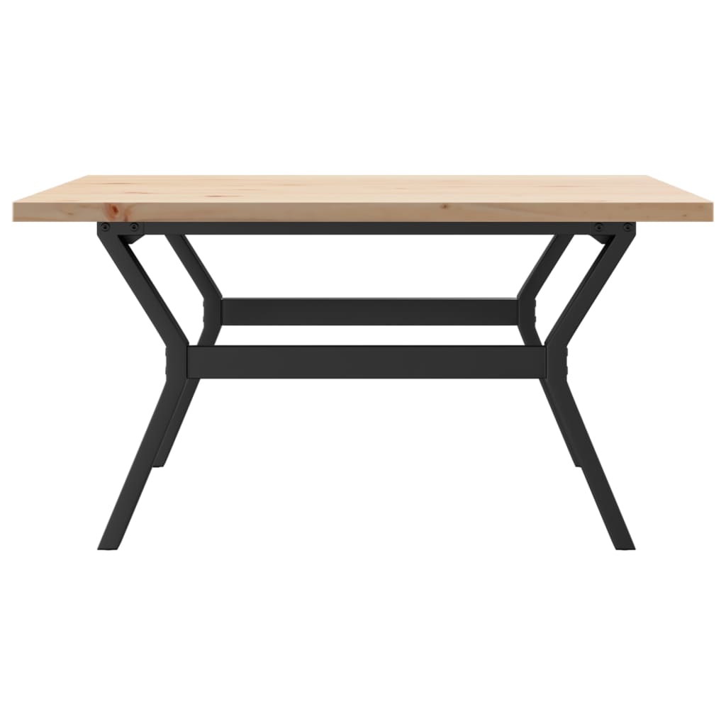 Salontafel Y-frame 90x90x45,5 cm grenenhout en gietijzer