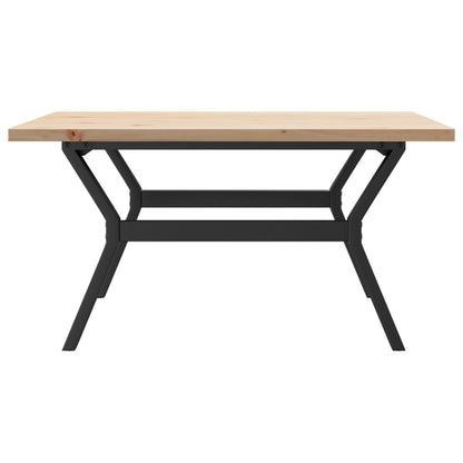 Salontafel Y-frame 90x90x45,5 cm grenenhout en gietijzer