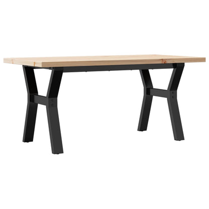 Salontafel Y-frame 100x50x45,5 cm grenenhout en gietijzer