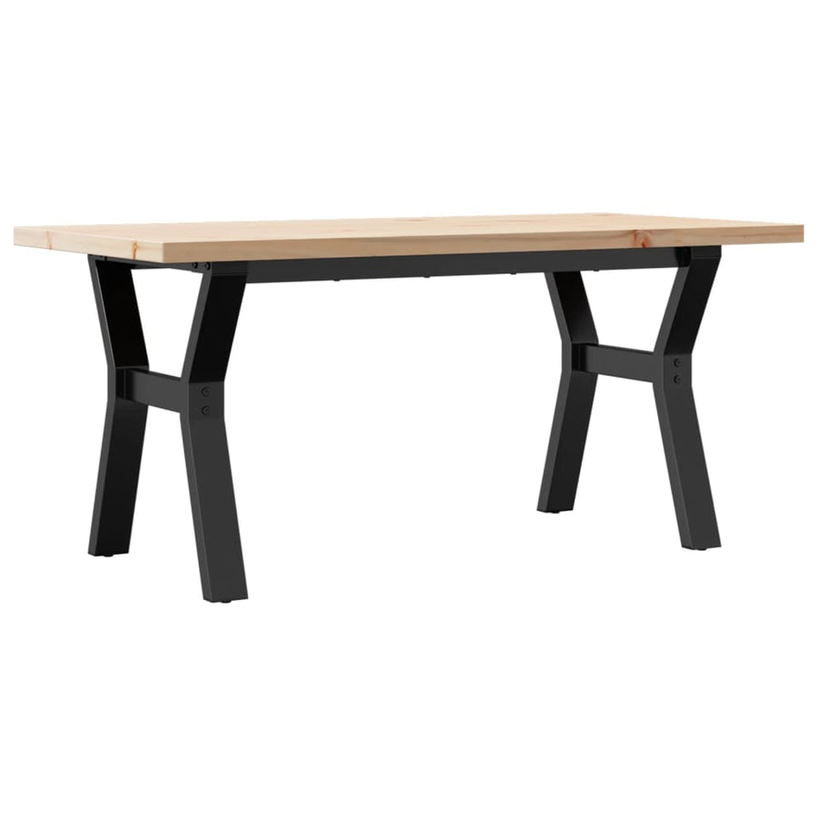 Salontafel Y-frame 100x50x45,5 cm grenenhout en gietijzer