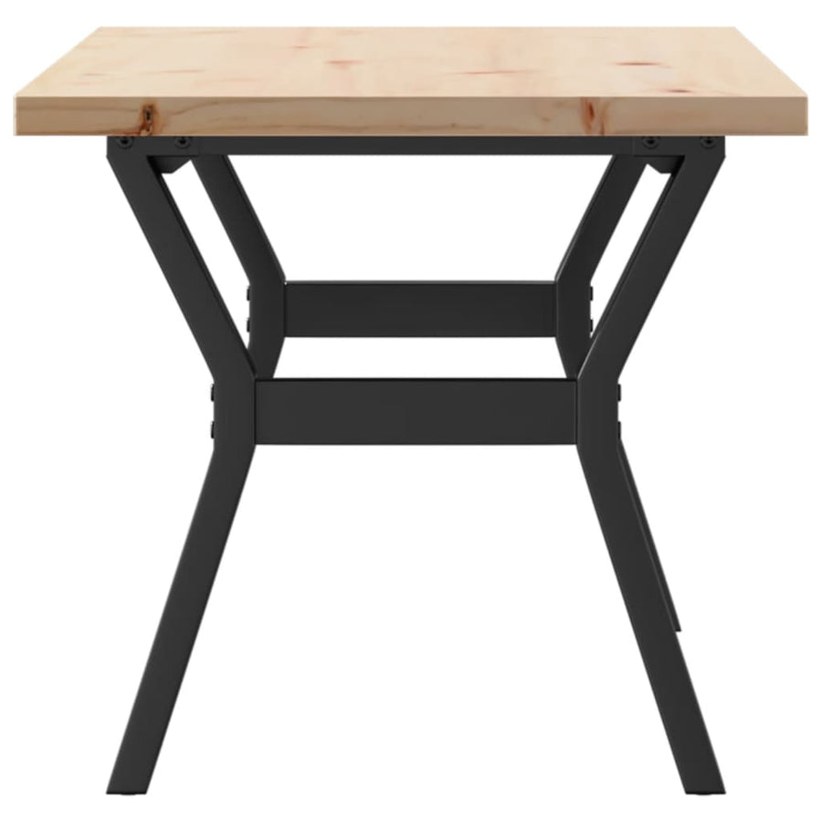 Salontafel Y-frame 100x50x45,5 cm grenenhout en gietijzer