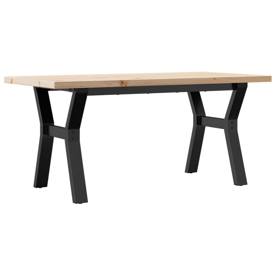 Salontafel Y-frame 100x50x45,5 cm grenenhout en gietijzer