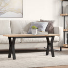 Coffee table Y-frame 110x40x45.5 cm pinewood and steel