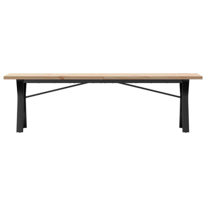 Salontafel Y-frame 160x40x45,5 cm grenenhout en gietijzer