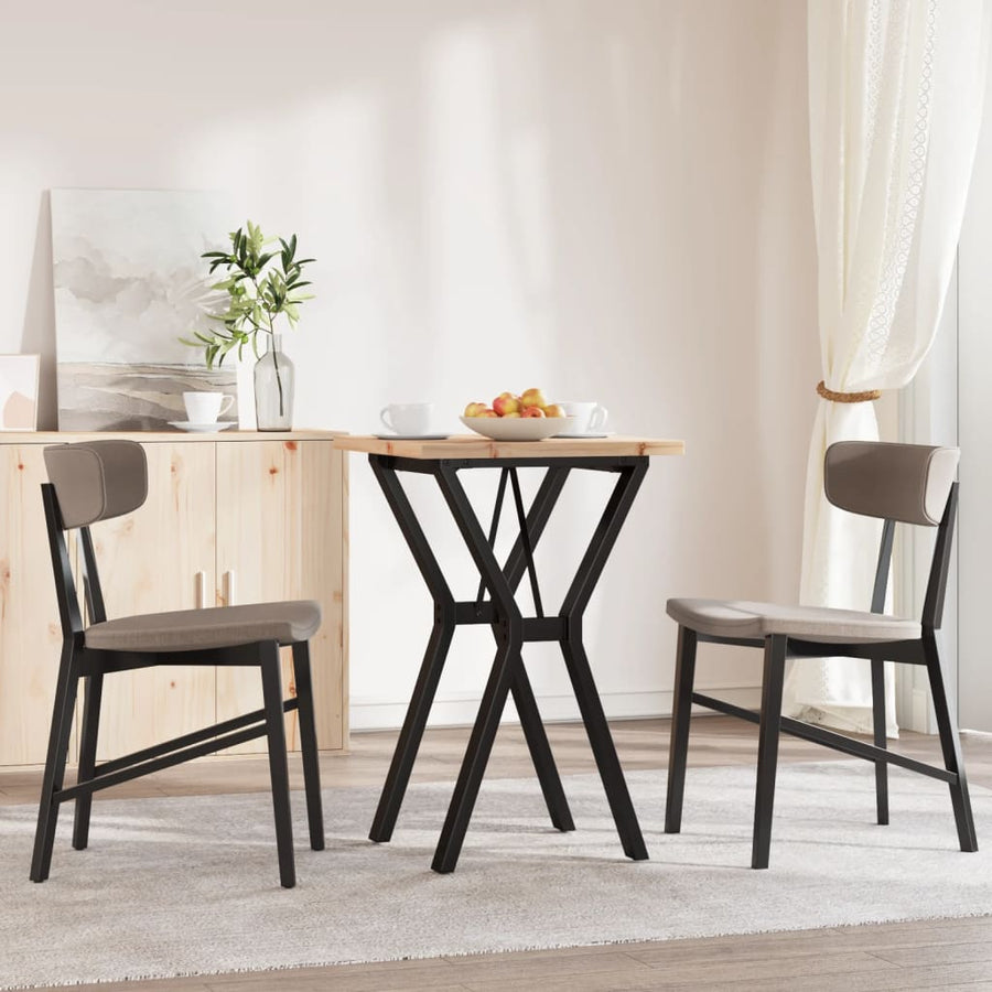 Eettafel Y-frame 50x50x75,5 cm massief grenenhout en gietijzer