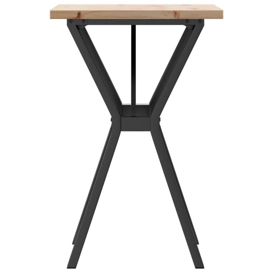 Eettafel Y-frame 50x50x75,5 cm massief grenenhout en gietijzer
