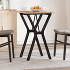 Dining table Y-frame 50x50x75.5 cm solid pine and steel