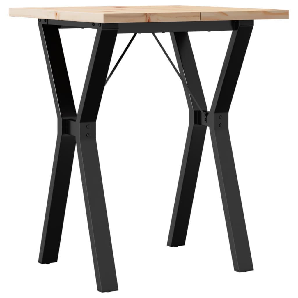 Eettafel Y-frame 60x60x75,5 cm massief grenenhout en staal