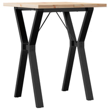Eettafel Y-frame 60x60x75,5 cm massief grenenhout en staal