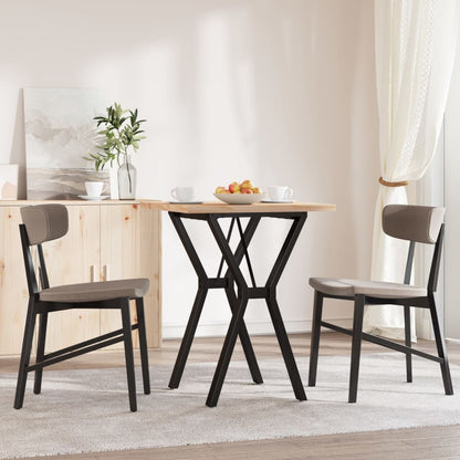 Eettafel Y-frame 60x60x75,5 cm massief grenenhout en staal