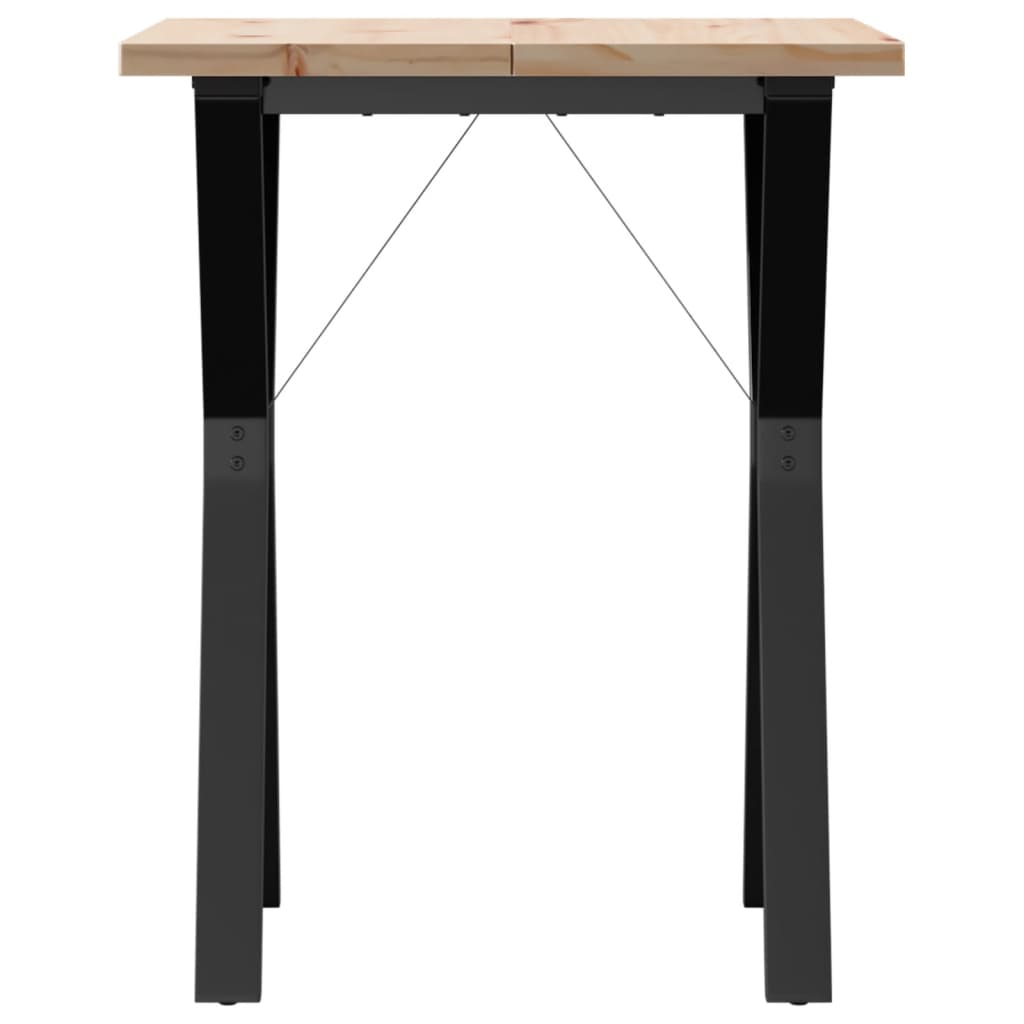 Eettafel Y-frame 60x60x75,5 cm massief grenenhout en staal