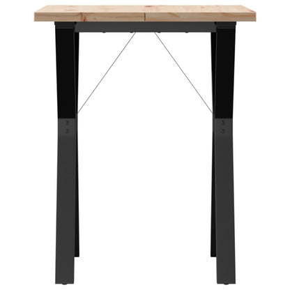 Eettafel Y-frame 60x60x75,5 cm massief grenenhout en staal