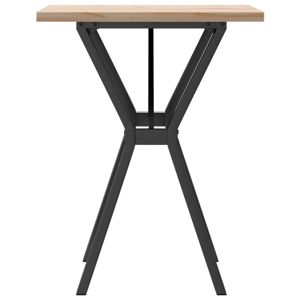 Eettafel Y-frame 60x60x75,5 cm massief grenenhout en staal