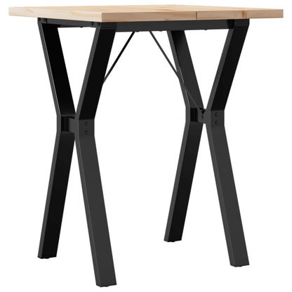 Eettafel Y-frame 60x60x75,5 cm massief grenenhout en staal